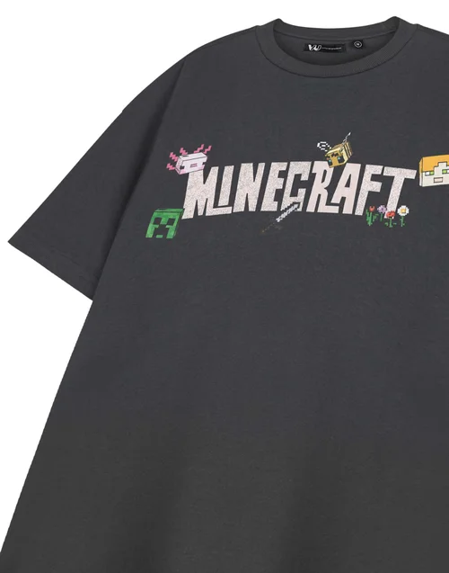 Vanilla Underground Minecraft Adults Logo Grey T-Shirt - 3XL Image 2