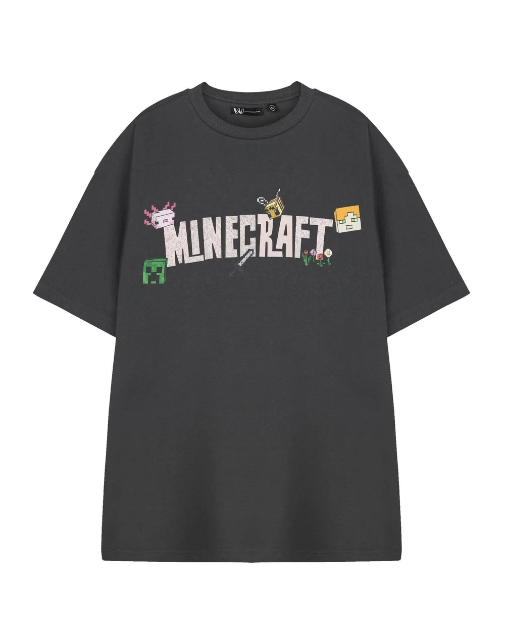 Vanilla Underground Minecraft Adults Logo Grey T-Shirt - 3XL Image 1