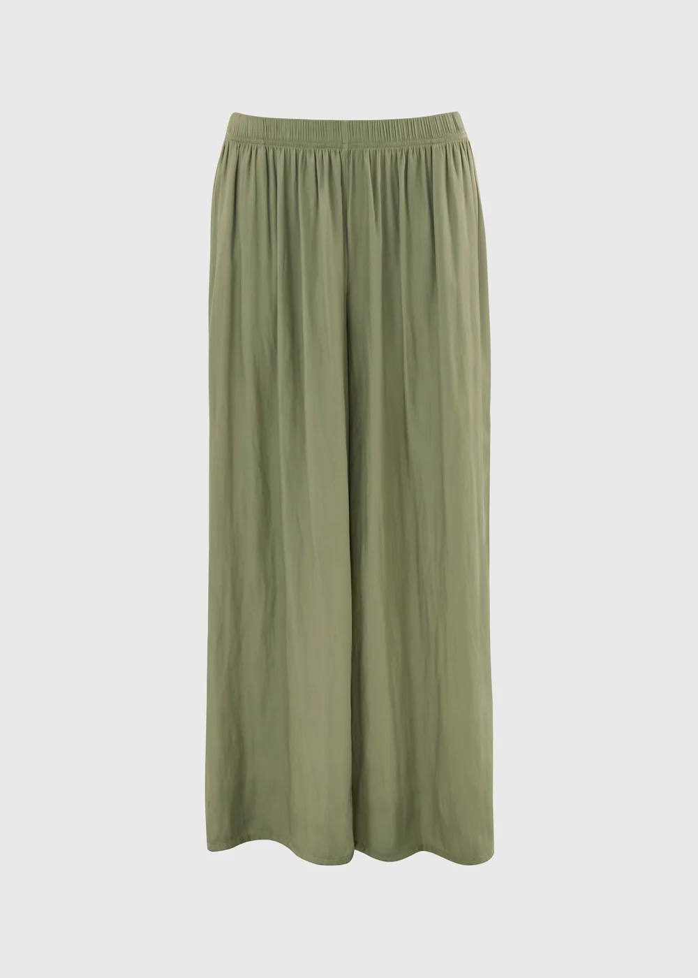 Green Satin Wide Leg Co Ord Trousers - 22 S Image 4