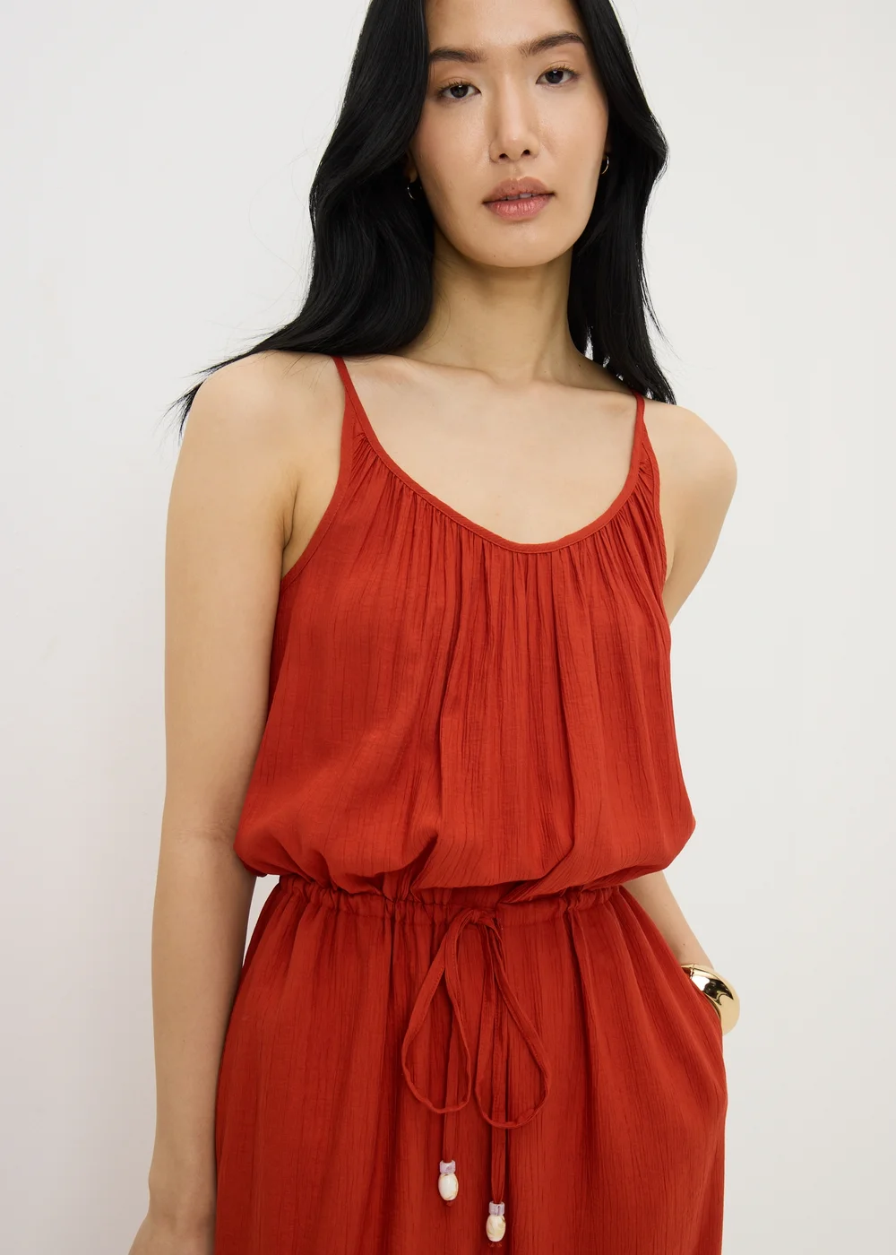 Terracotta Woven Cami Jumpsuit - 10 Image 3