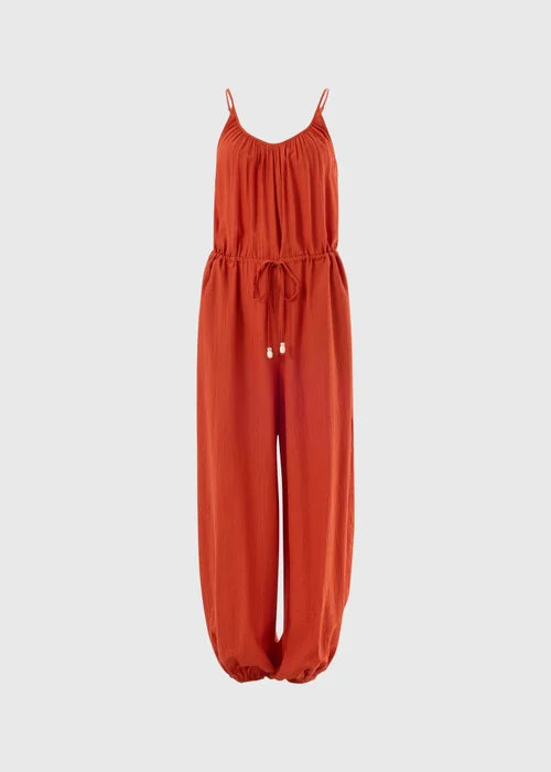 Terracotta Woven Cami Jumpsuit - 10 Image 4