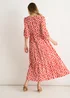 Gini London Red Geo Print Smock Maxi Dress - 12 Image 2