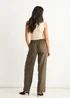 Gini London Marl Grey Drawstring Elasticated Back Tailoring Trousers - 16 Image 2