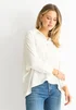 Gini London Ivory Kimono Oversized Blouse - M/L Image 4