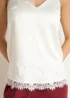 Gini London White Lace Trim Satin Cami Top - 8 Image 3