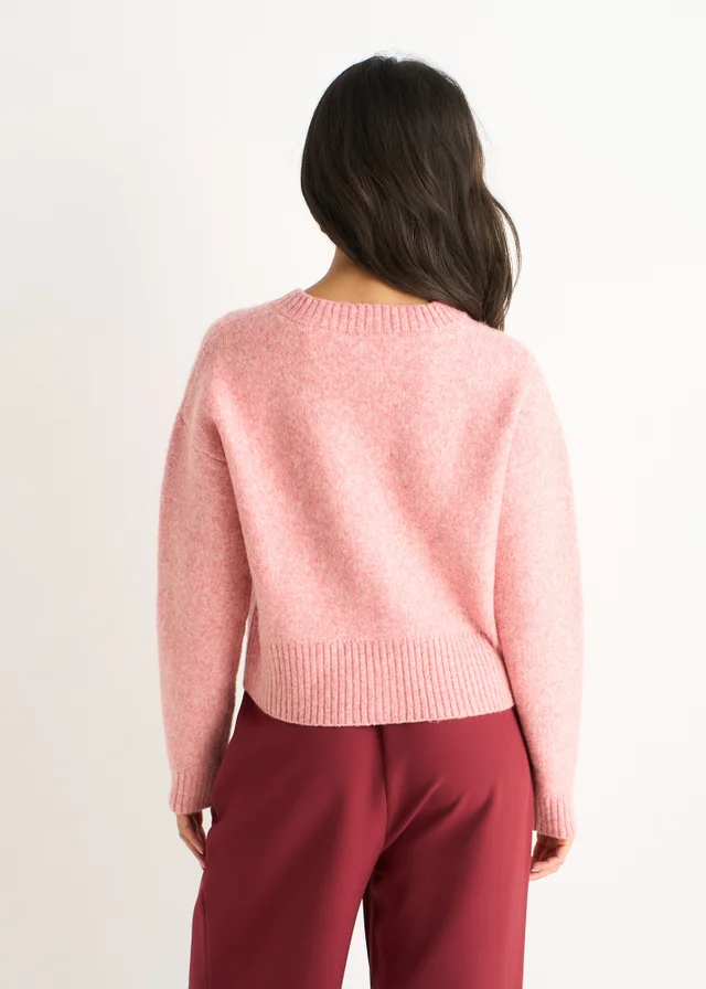 Gini London Pink Flex Long Sleeves Cardigan