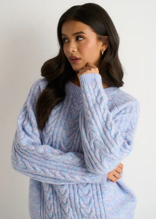 Gini London Blue Cable Flex Long Sleeves Jumper - S/M Image 3