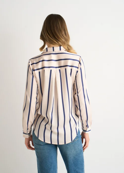 Gini London Navy Stripe loose Fit Shirt - 8 Image 2