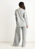 Gini London Grey Cable Patch Pocket Knitted Cardigan - S/M Image 2