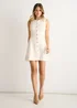 Gini London Cream Boucle Button Through Mini Dress - 14 Image 1