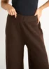 Gini London Brown Pull On wide Leg Trousers - L/XL Image 3