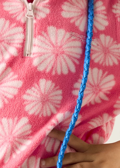 Regatta Pink Haze Petal Flower Hot Shot II Anti-Pill, Symmetry Fleece (3-13 Years) - 11-12 Yrs Image 4