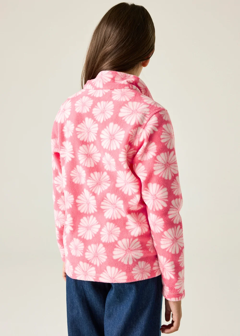 Regatta Pink Haze Petal Flower Hot Shot II Anti-Pill, Symmetry Fleece (3-13 Years) - 11-12 Yrs Image 2