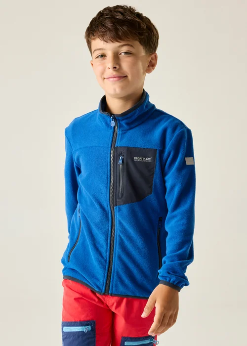 Regatta Olympian Blue Junior Frankie Full Zip Fleece (3-13 Years) - 7-8 Yrs Image 1