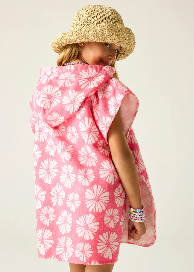 Regatta Pink Haze Petal Flower Towel Robe (3-13 Years)