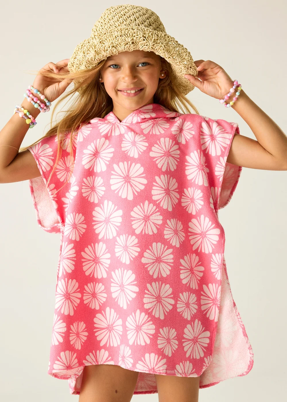 Regatta Pink Haze Petal Flower Towel Robe (3-13 Years) - 3-5 Image 1