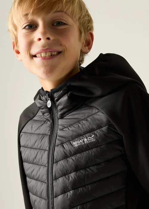 Regatta Black Seal Grey Andreson Hybrid Lightweight Jacket (3-13 Years) - Age 7-8 Years Image 6
