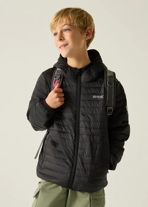 Regatta Black Hillpack Lightweight Jacket (3-13 Years) - 3-4 Yrs Image 1