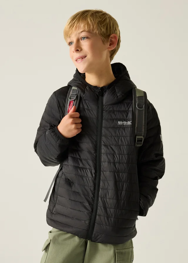 Regatta Black Hillpack Lightweight Jacket (3-13 Years)
