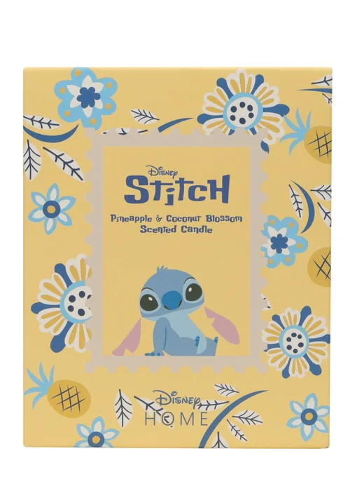 Disney Lilo & Stitch Scented Candle 213G Wood Lid Pineapple & Coconut Blossom Yellow - Small Image 3