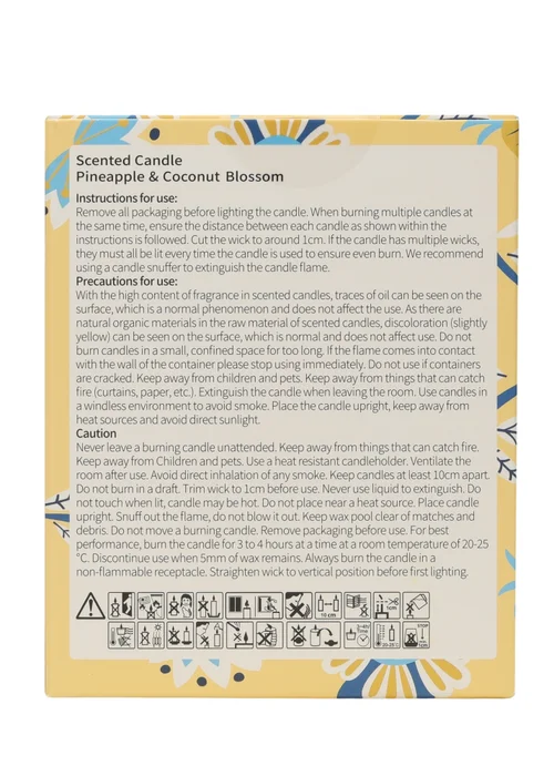 Disney Lilo & Stitch Scented Candle 213G Wood Lid Pineapple & Coconut Blossom Yellow - Small Image 4