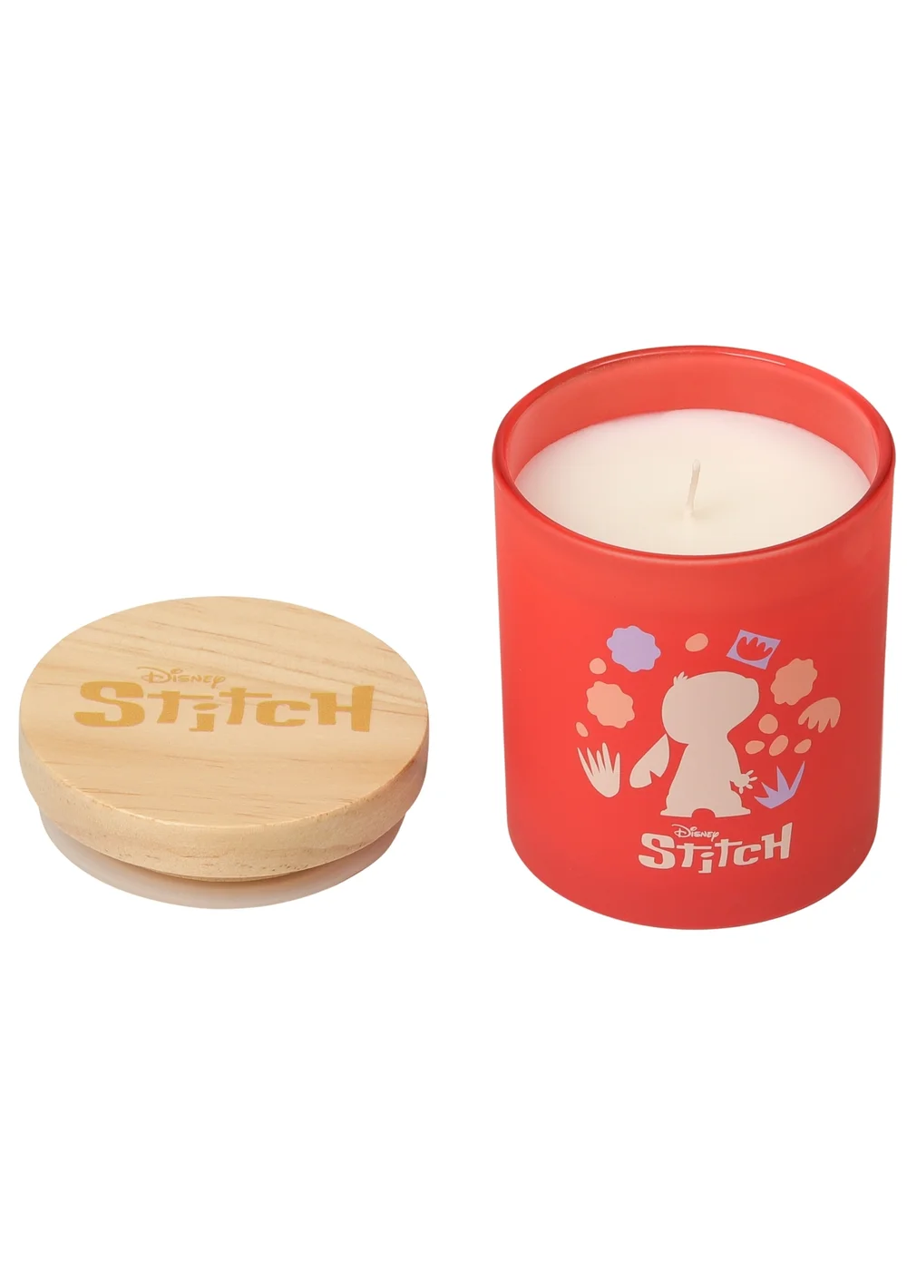 Disney Lilo & Stitch Scented Candle 213G Wood Lid Plumeria & Lychee Pink - Small Image 2