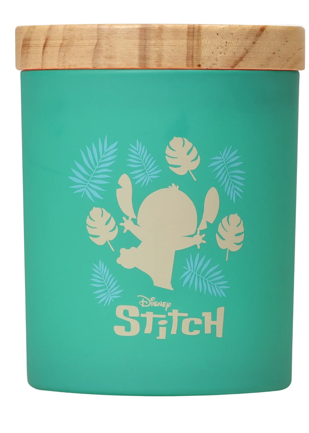 Disney Blue Lilo & Stitch Scented Candle 213G Wood Lid Palm Leaf & Malay Apple - Small Image 3