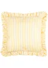 Wylder Millie Ruffle Yellow Striped Outdoor Cushion (50 x 50cm) - 50cm x 50cm Image 1