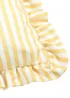 Wylder Millie Ruffle Yellow Striped Outdoor Cushion (50 x 50cm) - 50cm x 50cm Image 3