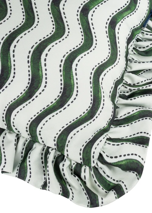Furn Summer Solstice Wiggly Stripe Green Outdoor Cushion (30 x 50cm) - 30 x 50cm Image 4