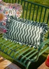 Furn Summer Solstice Wiggly Stripe Green Outdoor Cushion (30 x 50cm) - 30 x 50cm Image 1
