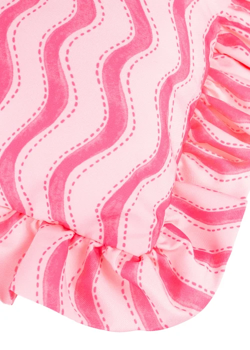 Furn Summer Solstice Wiggly Stripe Hot Pink Outdoor Cushion (30 x 50cm) - 30 x 50cm Image 4