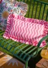 Furn Summer Solstice Wiggly Stripe Hot Pink Outdoor Cushion (30 x 50cm) - 30 x 50cm Image 1