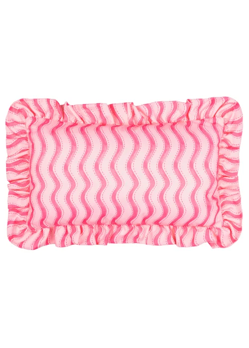 Furn Summer Solstice Wiggly Stripe Hot Pink Outdoor Cushion (30 x 50cm) - 30 x 50cm Image 2