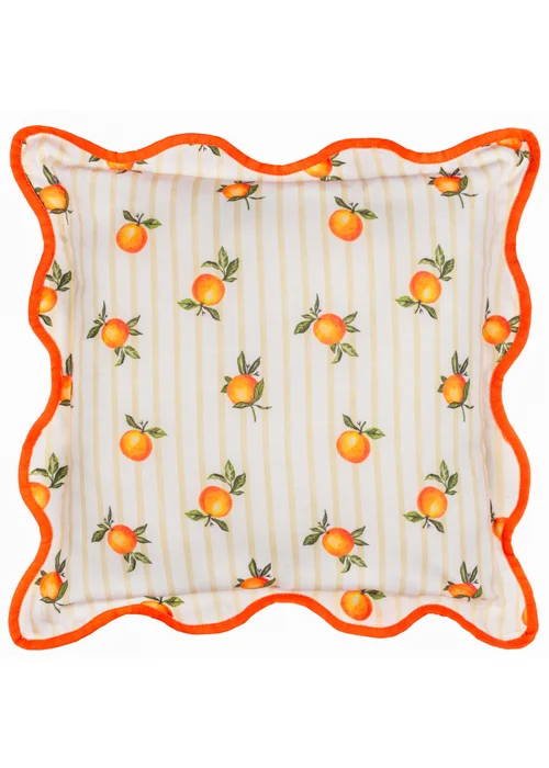 Furn Fruits Oranges Striped Outdoor Cushion (45 x 45cm) - 45cm x 45cm Image 2