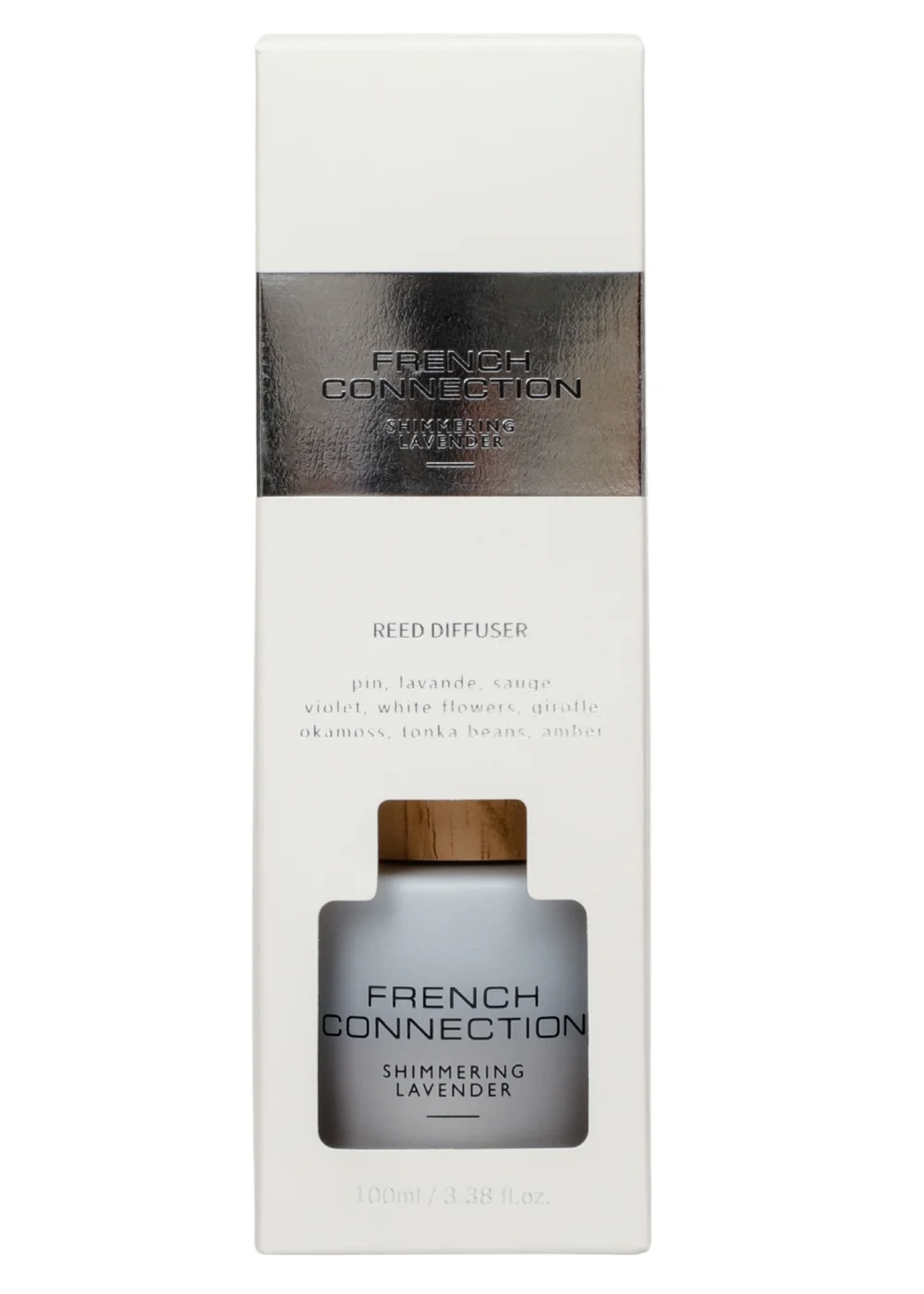 French Connection Reed Diffuser Silver French Connection Ombre Shimmering Lavender 100ML (6 Reeds) - 100ml Image 2