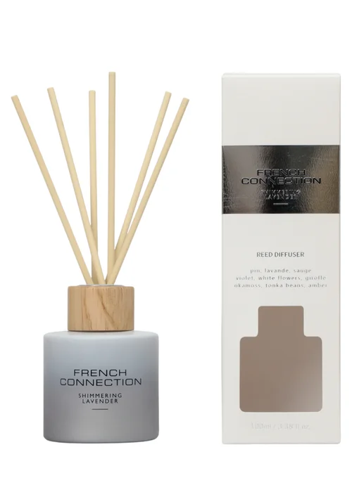 French Connection Reed Diffuser Silver French Connection Ombre Shimmering Lavender 100ML (6 Reeds) - 100ml Image 1