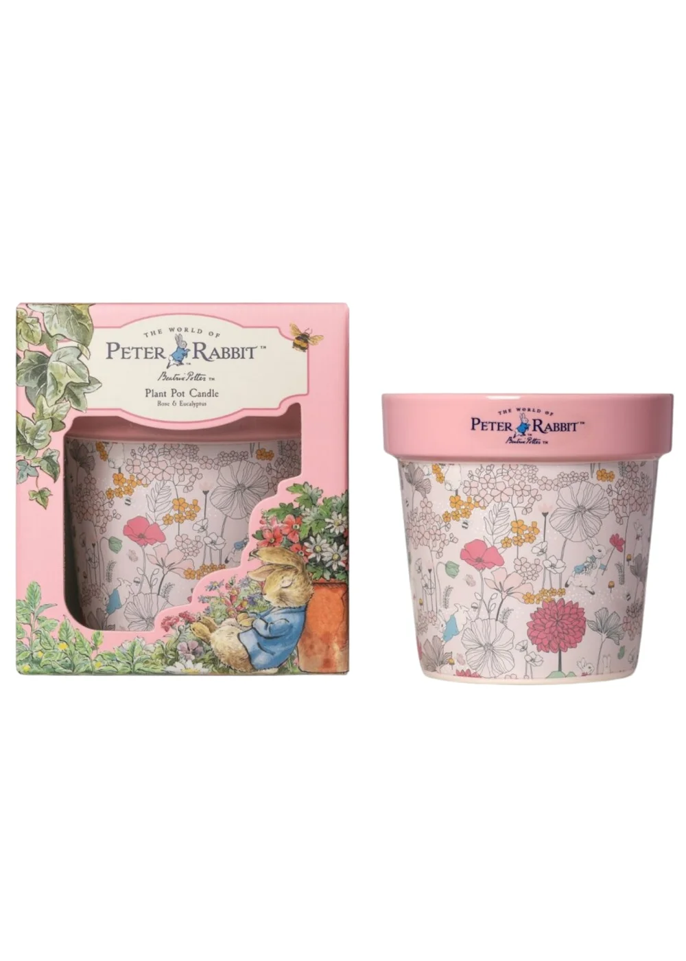 Peter Rabbit Ceramic Scented Candle Pink Rose & Eucalyptus 277G 1 Wick - One Size Image 1