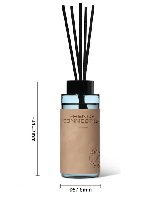 French Connection Reed Diffuser 180ml Leather Range Blue Autumn Nights (8 Reeds) - One Size Image 2