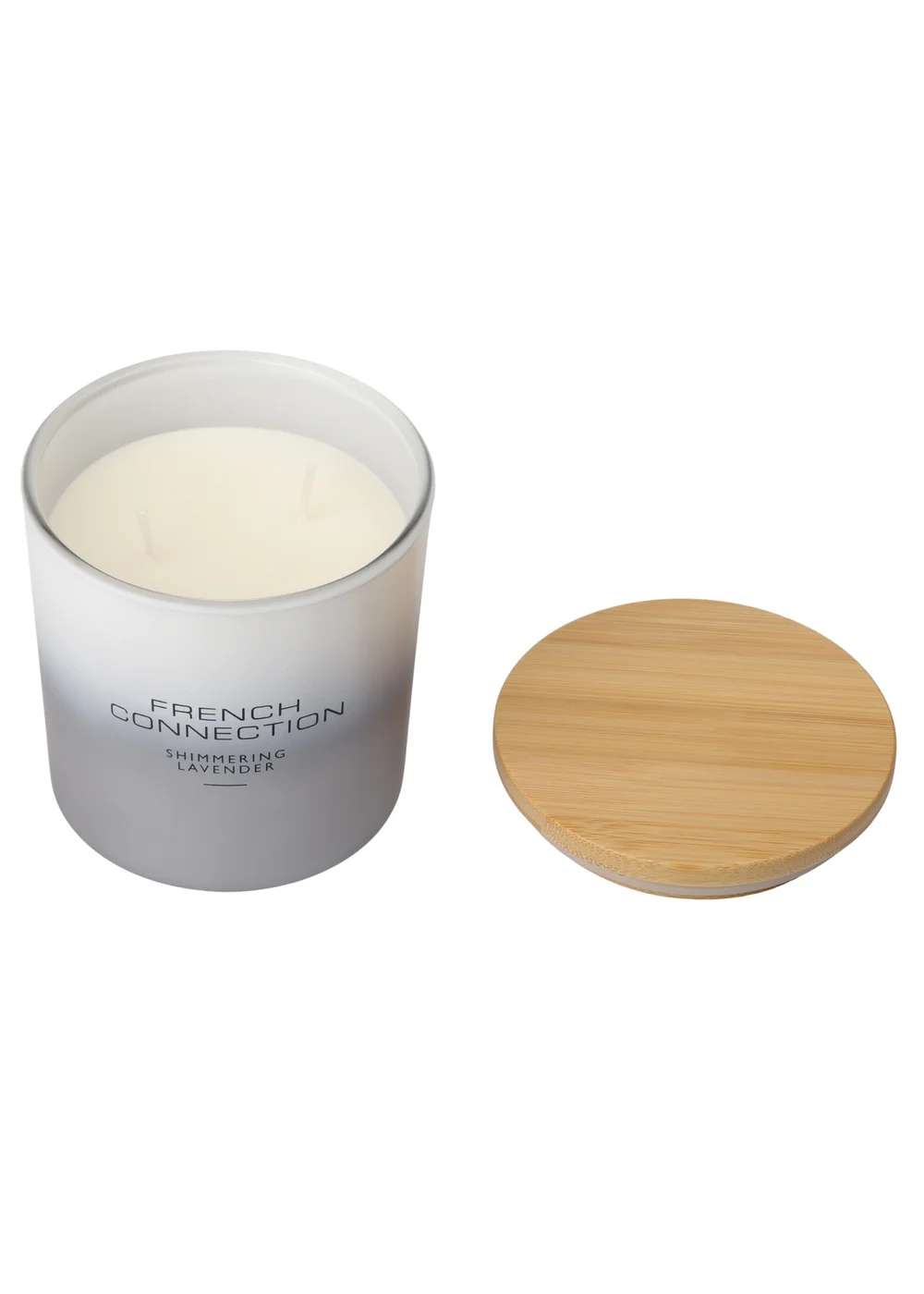 French Connection Large Scented Candle 322g Ombre Collection Shimmering Lavender Silver (2 Wick) - Medium Image 2