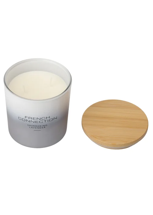 French Connection Large Scented Candle 322g Ombre Collection Shimmering Lavender Silver (2 Wick) - Medium Image 2