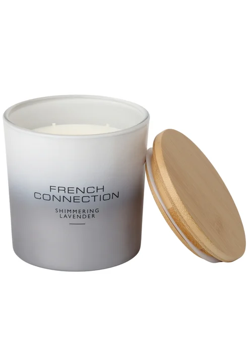 French Connection Large Scented Candle 322g Ombre Collection Shimmering Lavender Silver (2 Wick) - Medium Image 1