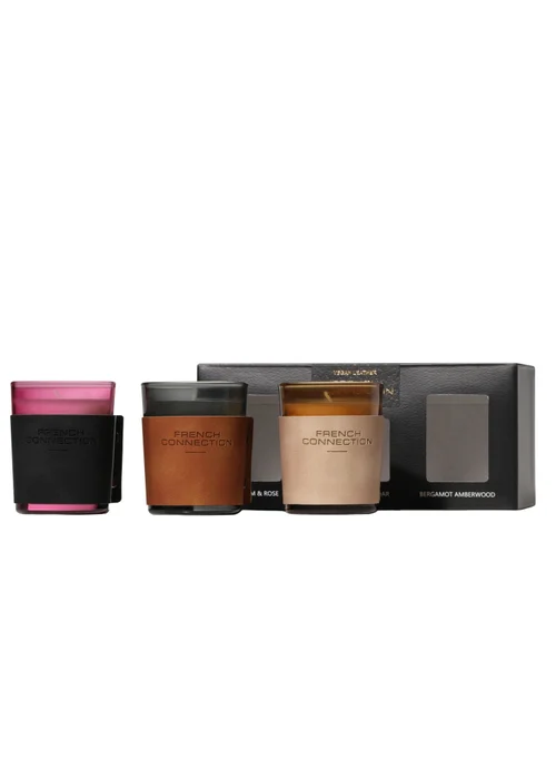 French Connection Leather Range Multi Diffuser Giftset 3 X 50ML (5 Reeds) - One Size Image 1
