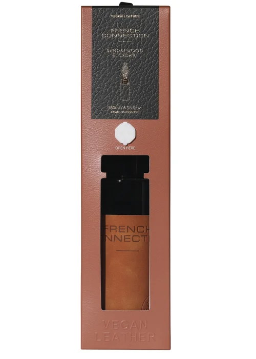 French Connection Reed Diffuser 180ML Leather Range Sandalwood & Cedar (5 Reeds) - One Size Image 4