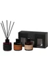 French Connection Candle Giftset Leather Range Black Rum, Sandalwood, Bergamot 3 X 54G 1 Wick - 3 piece set Image 2