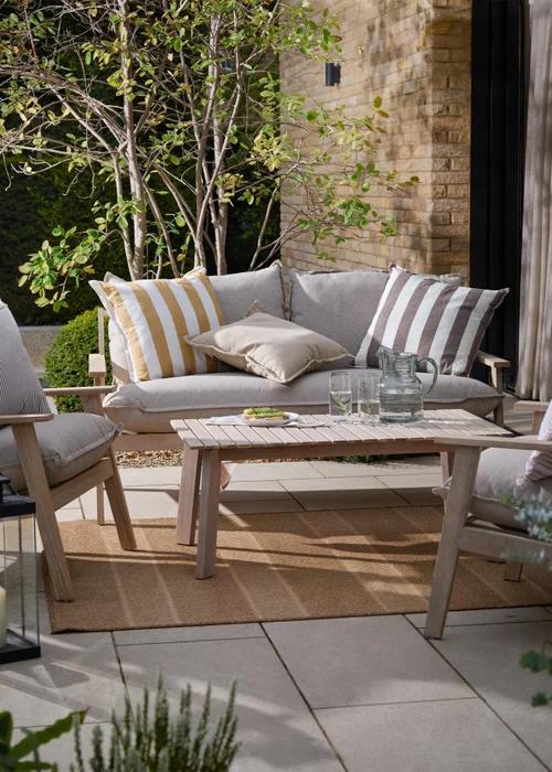 Yard Hayle Honey 100% Cotton Outdoor Cushion (50 x 50cm) - 50cm x 50cm Image 6