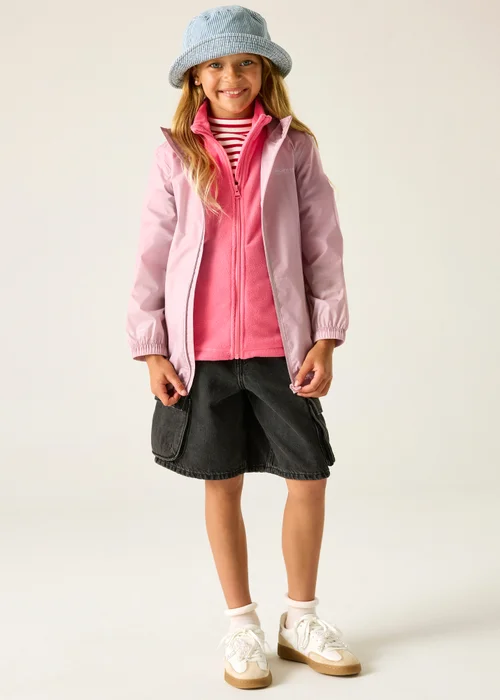 Regatta Powder Lilac Pack-It III Waterproof Jacket With Isolite Technology (2-13 Years) - 7-8 Yrs Image 3