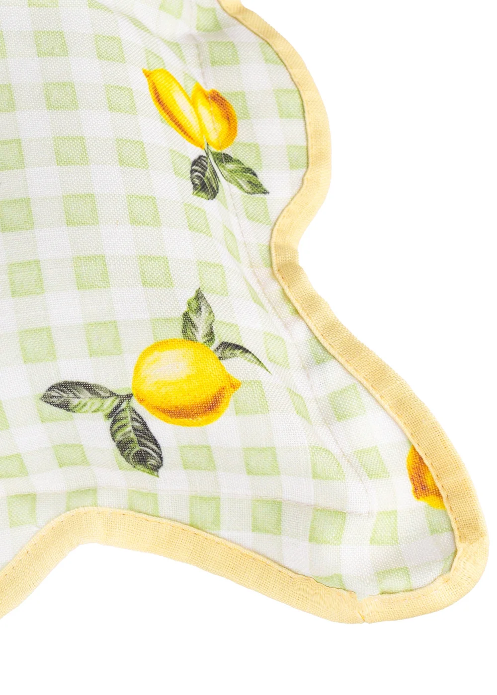 Furn Fruits Lemons Gingham Check Outdoor Cushion (45 x 45cm) - 45cm x 45cm Image 4