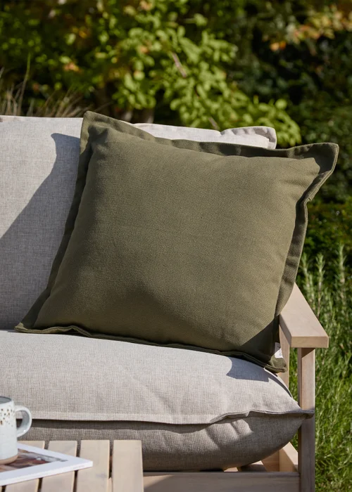 Yard Holmfirth Canvas Lichen Outdoor Cushion (45 x 45cm) - 45cm x 45cm Image 1