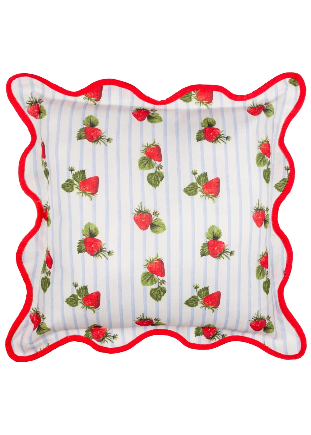 Furn Fruits Strawberries Striped Outdoor Cushion (45 x 45cm) - 45cm x 45cm Image 2